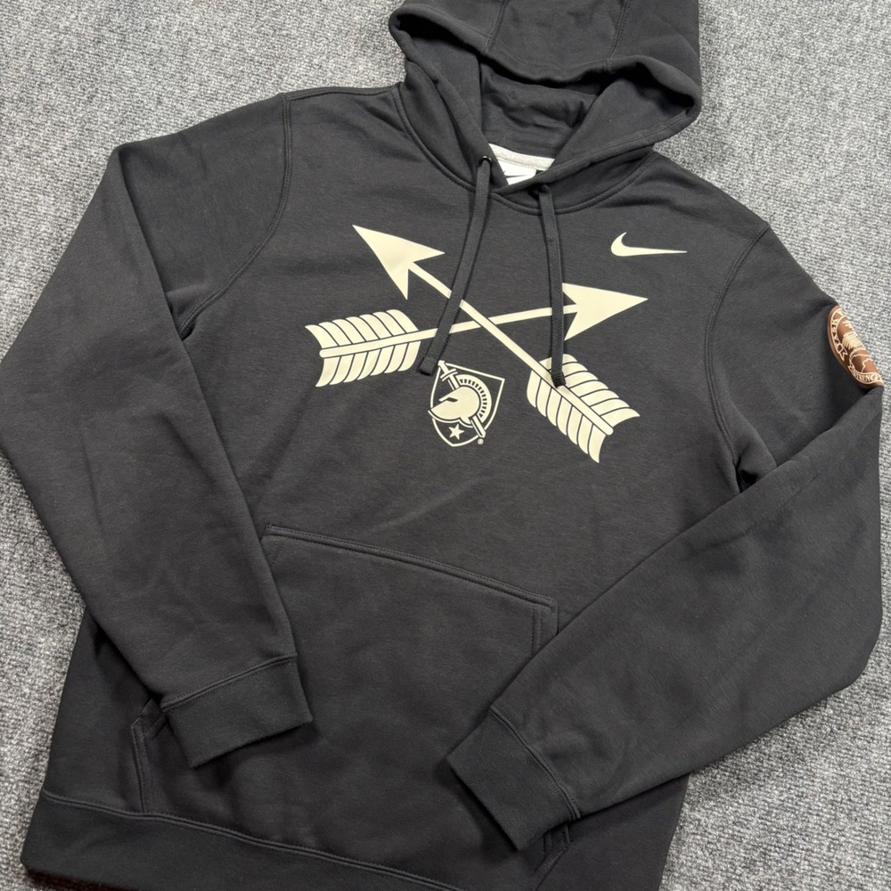Nike Club Fleece Hoodie Mens Small Black Task Force Dagger Graphic M31777D